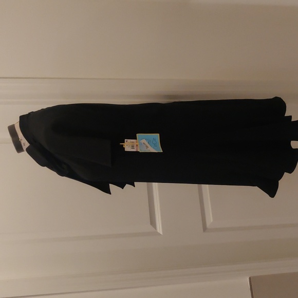 New!CeCe Bow Neck Short Sleeve A-Line Black Dress Women’s Flounce Ruffle Sz 12 - Picture 7 of 15